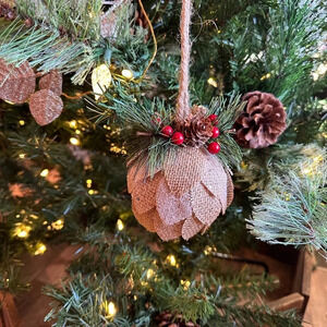 Burlap Christmas Ornament